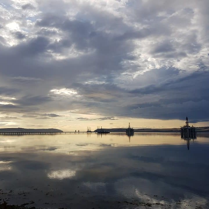 stunning sunrise in Invergordon